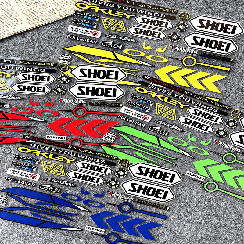 Motorcycle Helmet Stickers Suitable for SHOEI HJC Kyt Modified Lens GoPro Decals Reflective Waterpro