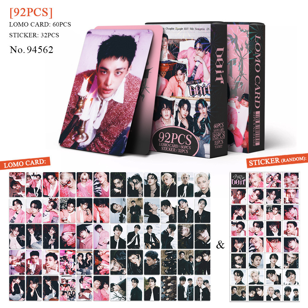 DO IT StrayKids อัลบั้มการ์ด Lomo KARMA Stray Kids Photocard 60 ชิ้น + สติกเกอร์ 32 ชิ้น Idol ของสะส
