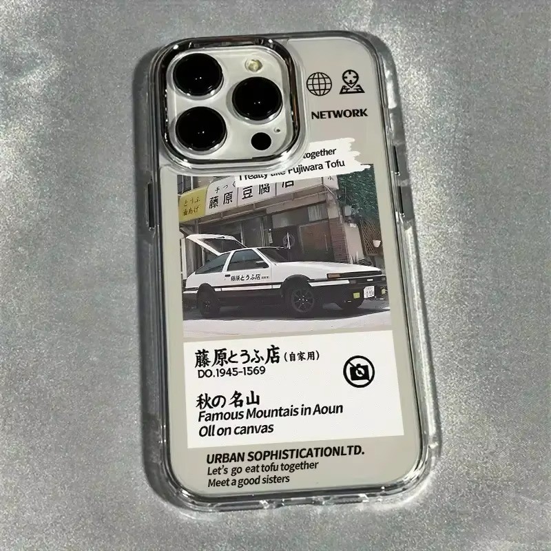Street ในญี่ปุ่นโปร่งใสเคสโทรศัพท์สําหรับiPhone 17 16 15 14 13 12 11 Pro Max Air X XS XR 7 8 Plus SE2 เลนส์เงินกรอบฝาครอบ