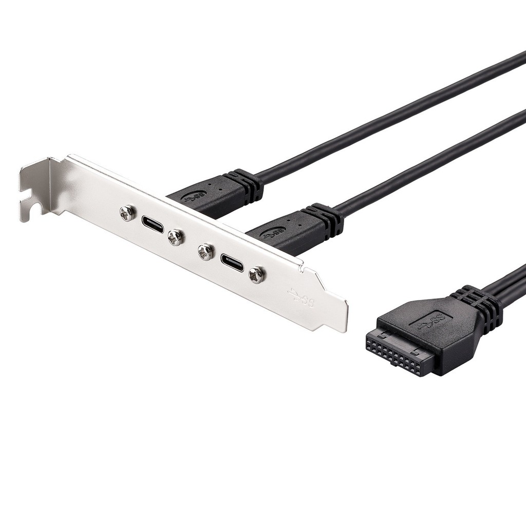 การ์ดขยาย PCI แปลง 20-Pin เป็นพอร์ต Type-C และ USB 3.0 แบบเมีย รองรับความเร็ว 5Gbps คู่