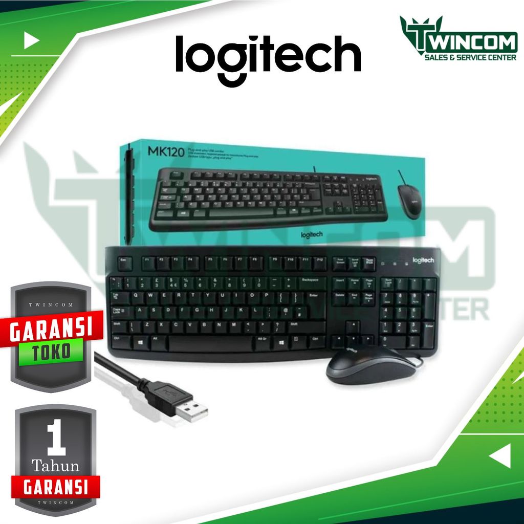 เมาส์คีย์บอร์ด Logitech MK120 Combo