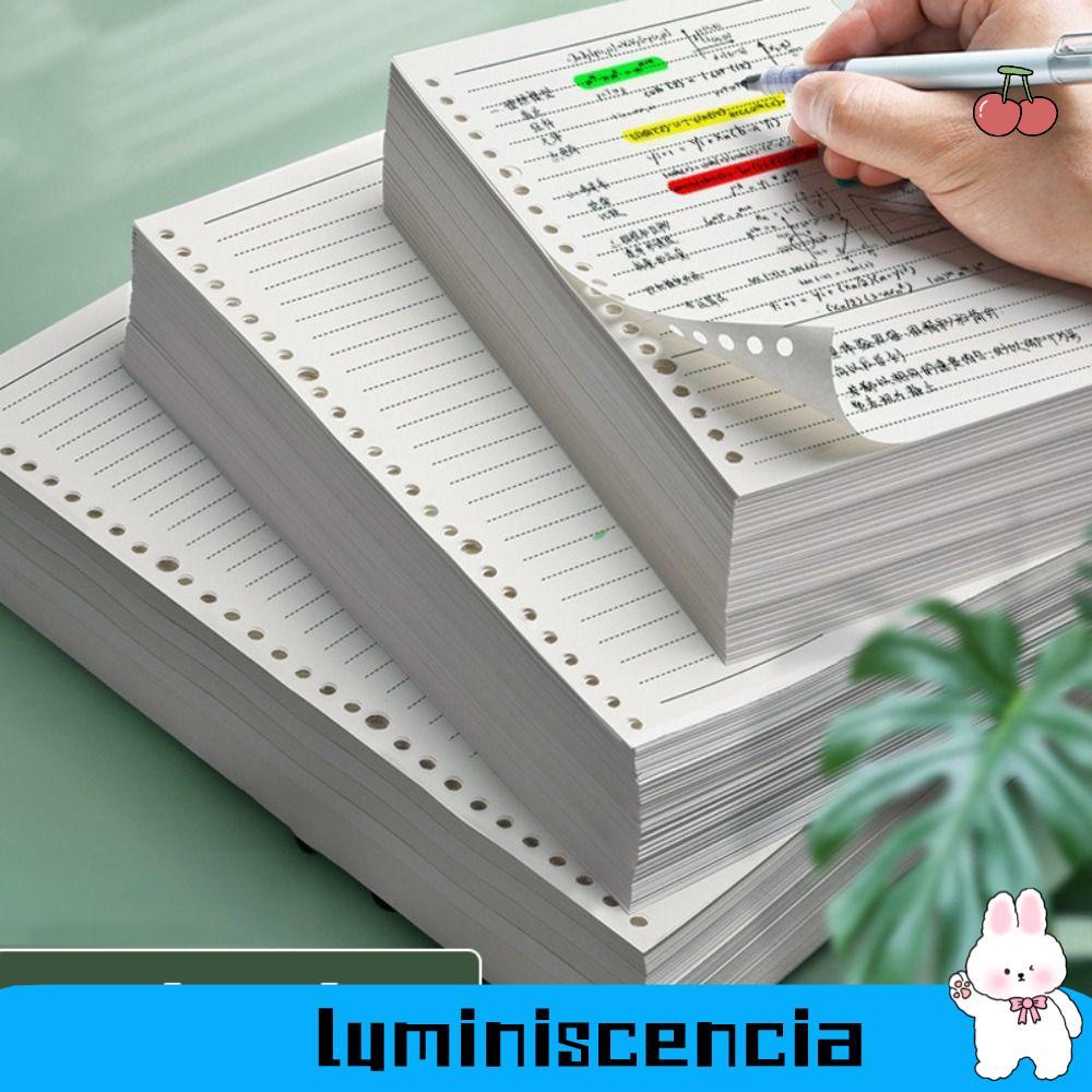 LUMINESCENCIA 60Sheets Notebook, Paper แนวนอน Line/Grid Loose Leaf Paper, Simple A4/A5/B5 Notebook R