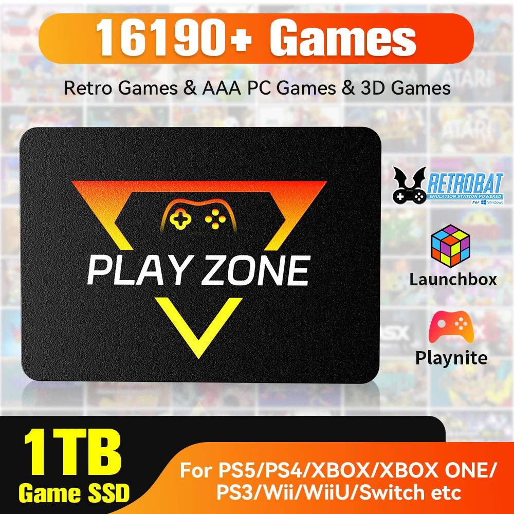 1tb แบบพกพา Gaming Ssd 3 ระบบใน 1 เกมคอนโซล 80 + Emulators สําหรับ Ps5/ps4/xbox/xbox One/ps3/switch 
