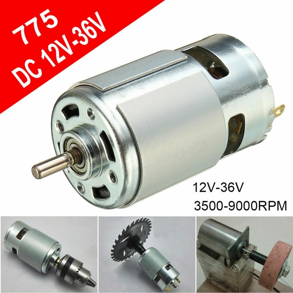 Ball Bearing DC Motor Model 775 Rated Voltage Options of 12V 18V 24V and More