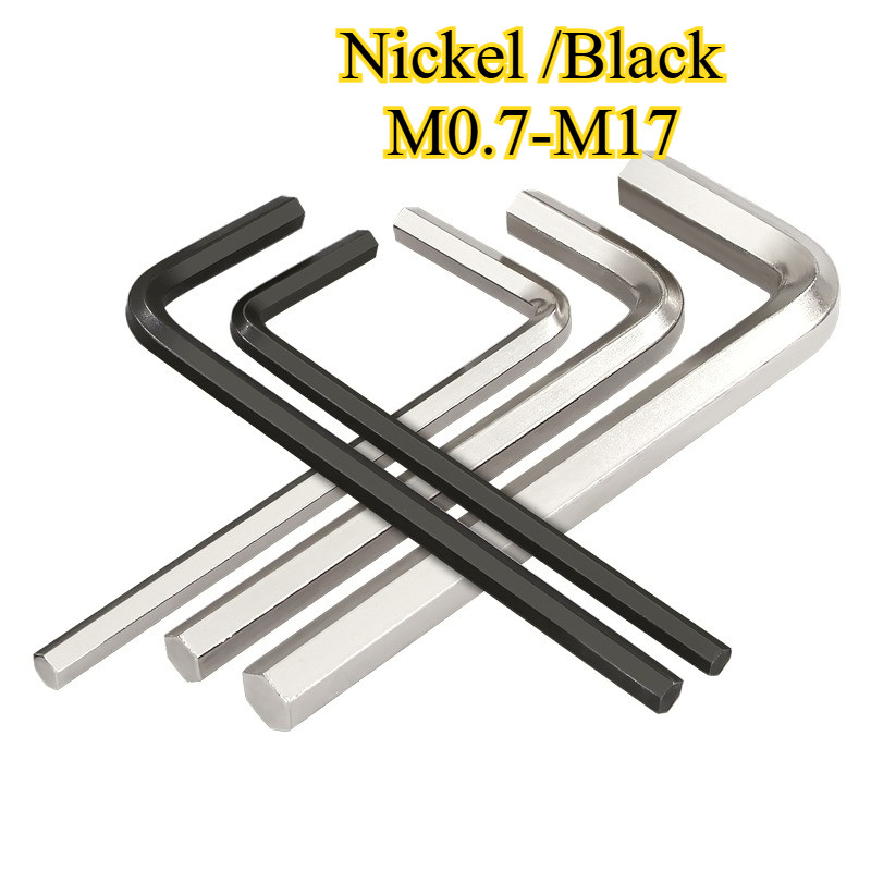 M0.7-M17 ประแจหกเหลี่ยม ชุบนิกเกิล /สีดำ【BQ-MD-2】