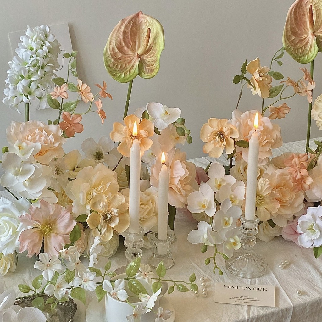 ชุดสีแต่งงานจําลองดอกไม้วัสดุแขวนเพดานตกแต่งร้านแต่งงานถนนคู่มือพื้นหลังการจัดดอกไม้1114