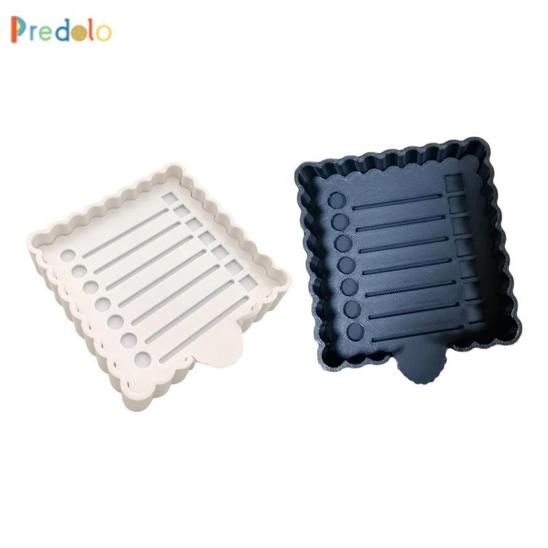 [Predolo] Sticky Note Holder with Stencil Desk Organizer Sticky Note Dispenser Reusable Note Organiz