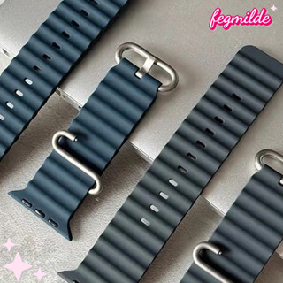 สายซิลิโคนสำหรับกีฬา for Apple Watch Ultra/SE 3 2 49มม IWatc…