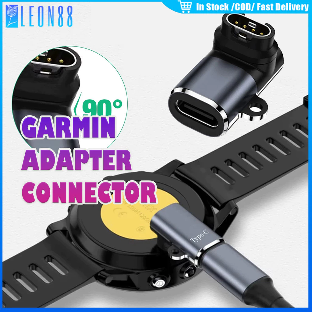 ของมาใหม่！อะแดปเตอร์แปลงที่ชาร์จgarmin type-c สำหรับfenix7 7X 5S 6 6X 6S PRO แบบงอ อุปกรณ์เสริมนาฬิกา