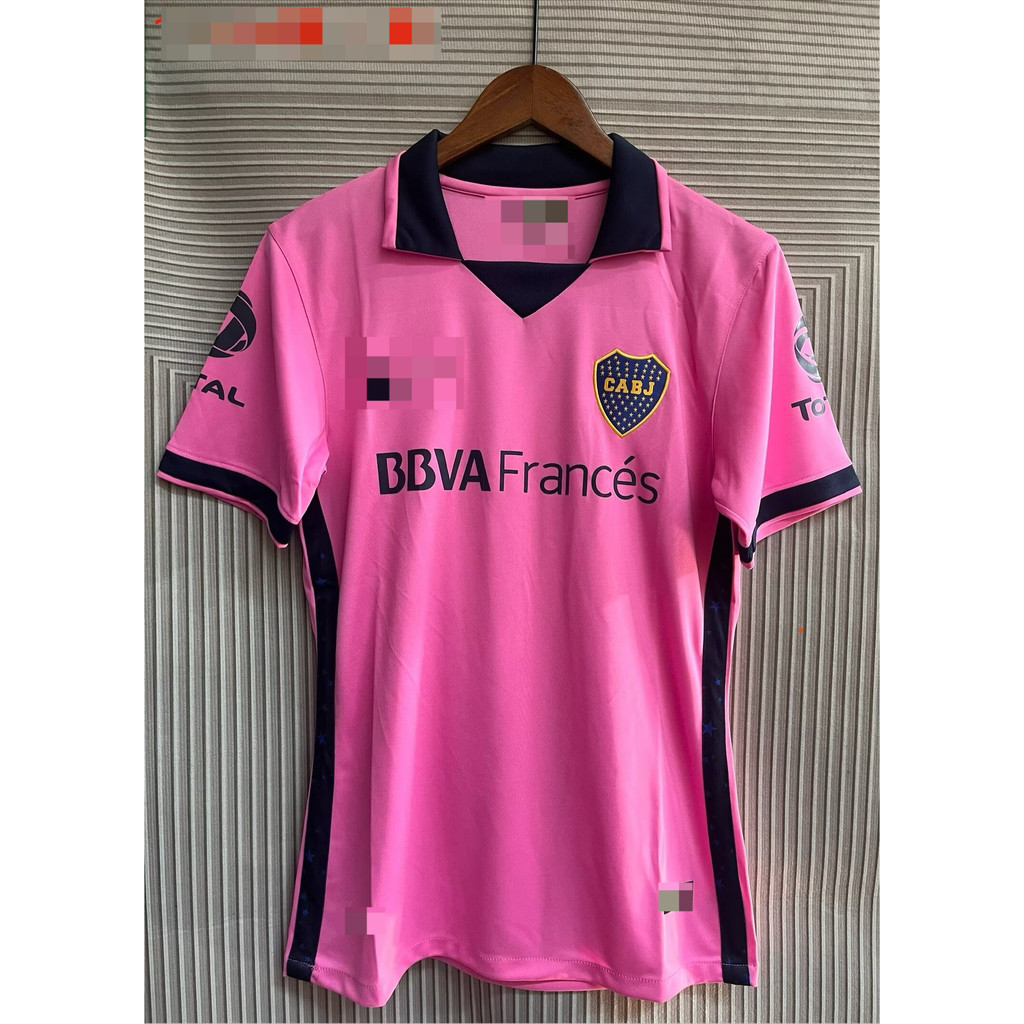 Retro 1314 Boca Pink Football Retro Short Sleeve Jersey