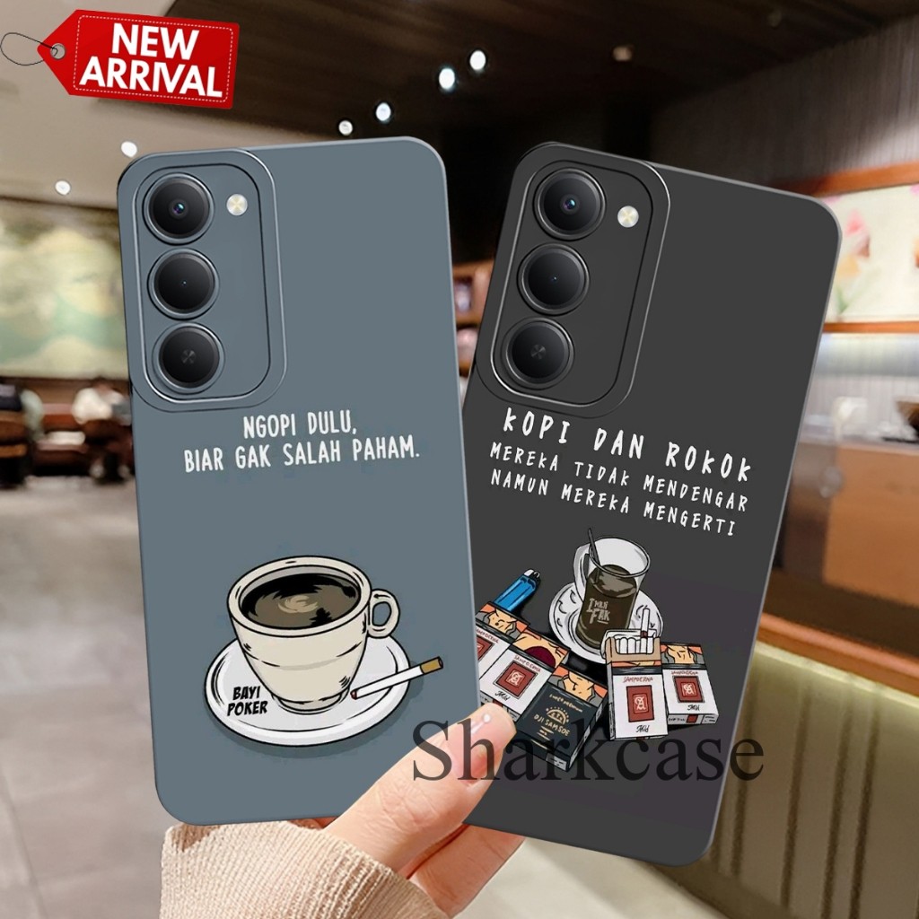 HP Softcase REDMI 15 4G/5G - REDMI 13C - POCO C65 - REDMI 12C - REDMI 12 คําคมกาแฟเย็นล่าสุด - เคส R