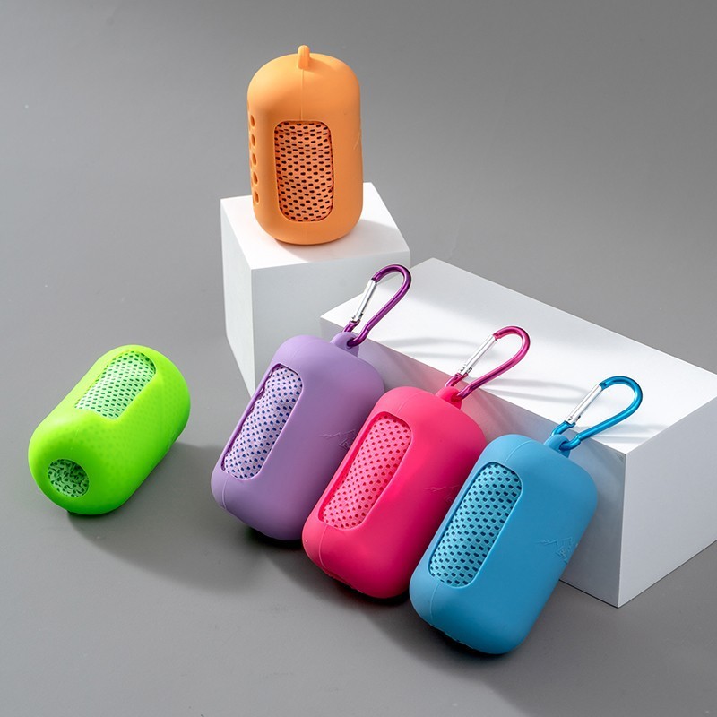 ผ้าไหมน้ําแข็งความรู้สึกเย็นผ้าขนหนูกีฬาออกกําลังกายกลางแจ้งผ้าขนหนูเย็นดูดซับเหงื่อระบายความร้อนซิล