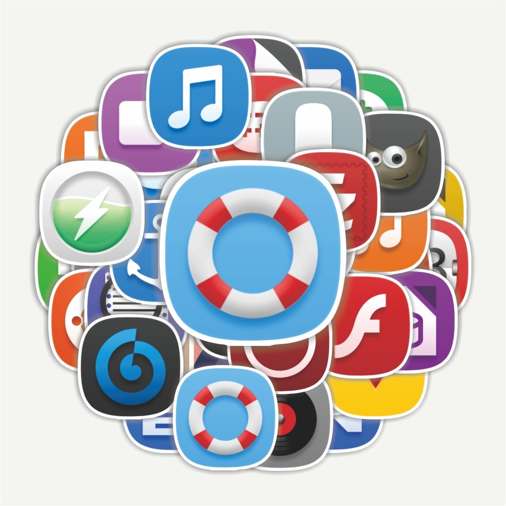 สติ๊กเกอร์แพ็ค ICON Basic สติ๊กเกอร์ | สติ๊กเกอร์ TUMBLR | สติ๊กเกอร์แล็ปท็อปสําหรับกระเป๋าเดินทางแล