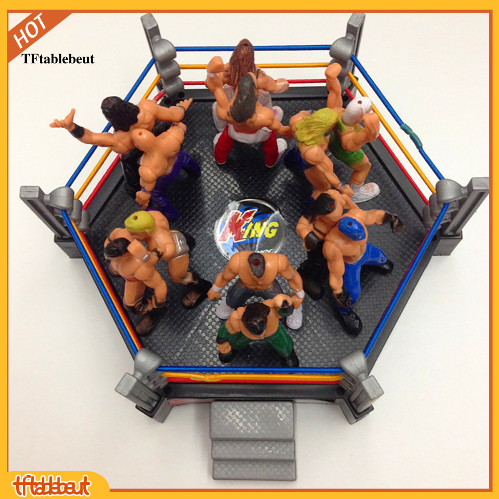 TF* 1 ชุด Wrestling Playset ที่สมจริง DIY Mini Wrestling Action Figure Play ชุดสําหรับเด็ก