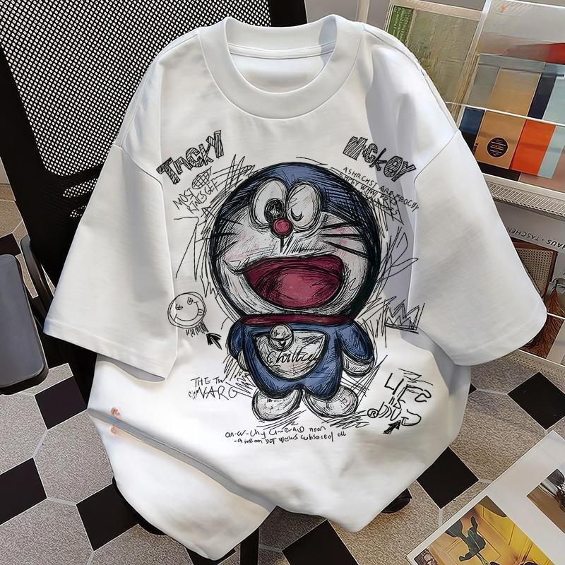 เสื้อยืดผ้าฝ้าย 100% 220GSM เสื้อยืดGXG เสื้อยืด kasual lelaki, cetakan cartun kela, kapas tulen