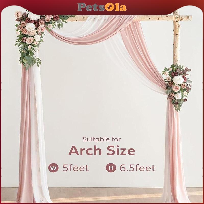 PETSOLA 2x ซุ้มจัดงานแต่งงานดอกไม้ Greenery Garland การจัดดอกไม้ Swag แขวน
