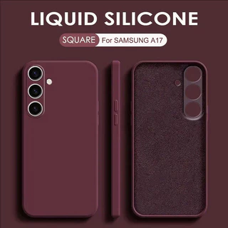 สําหรับ Samsung Galaxy A17 A07 A06 A16 A26 A36 A55 A56 Square ซิลิโคนเหลวเคสโทรศัพท์สีทึบกันกระแทกกันชนนุ่มฝาครอบ