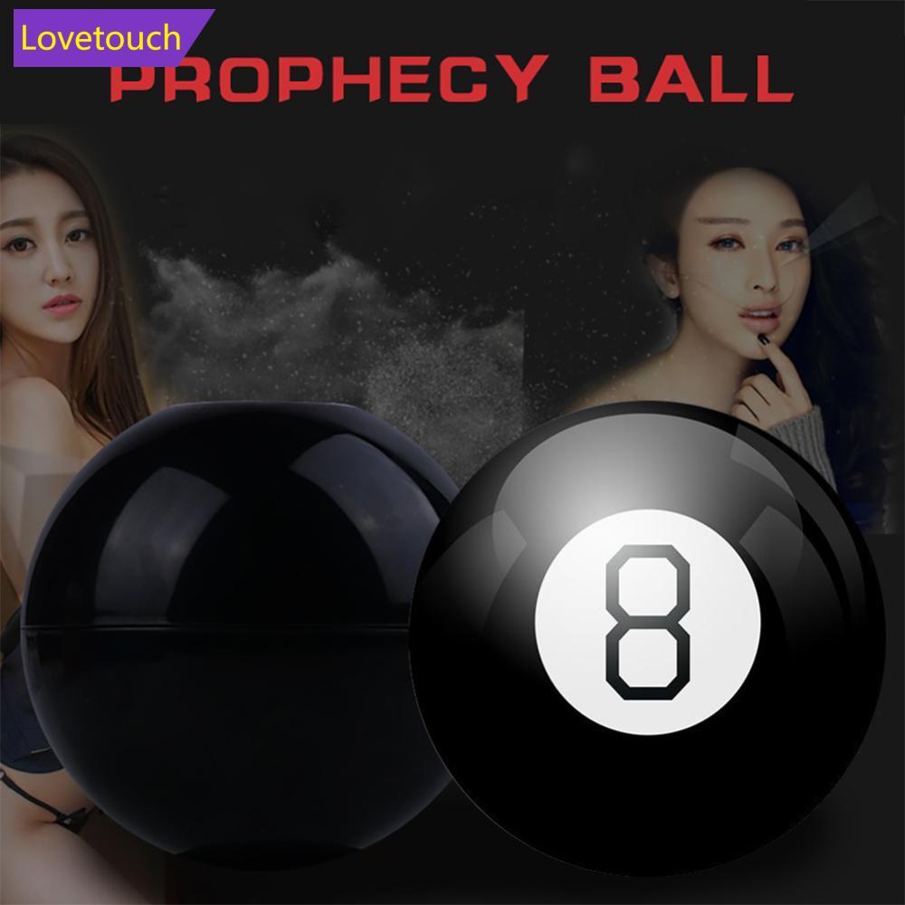 LOVETOUCH Prophecy Ball 10 ซม.Magic 8 Ball Prophecy สีดํา 8 Magic Ball Magic Props ของเล่นแปลกใหม่ C
