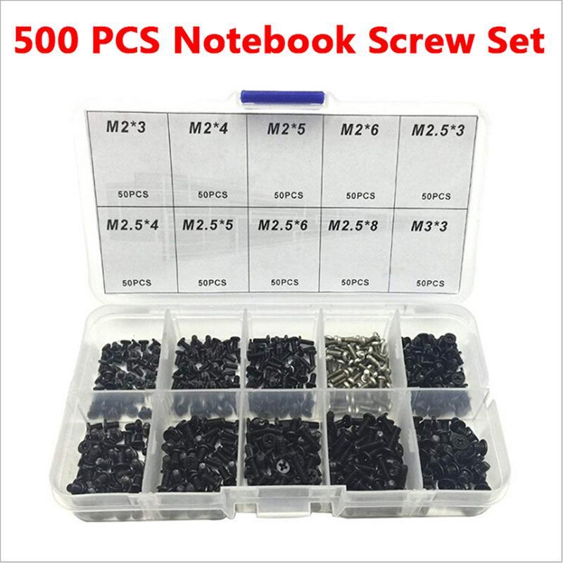 MOVATEK 500pcs laptop computer screws set universal screw m2 m2.3 m3