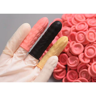 {พร้อมส่ง}​ ถุงนิ้วยาง​ ถุงนิ้วมือยาง​ ปลอกนิ้ว​ ถุงสวมนิ้ว​ ที่สวมนิ้ว​ ไม่ขาดง่าย ใส่ง่าย Finger​ cots 100ชิ้น/ถุง​