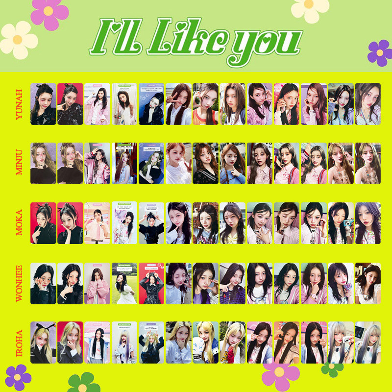 ILLIT อัลบั้มใหม่ ILL LIKE YOU การ์ดเดี่ยว MINJU MOKA IROHA การ์ดรูปถ่าย