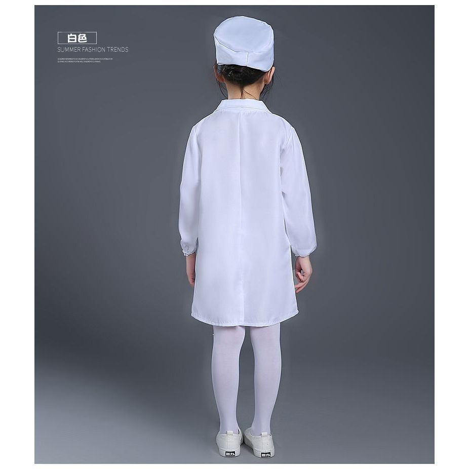 HZG ชุดเล่นบทบาทสมมติพยาบาลเด็ก ชุดหมอเด็ก ชุดสีขาวเขียว เหมาะสำหรับทั้งเด็กชายและเด็กหญิง - รูปที่ 7