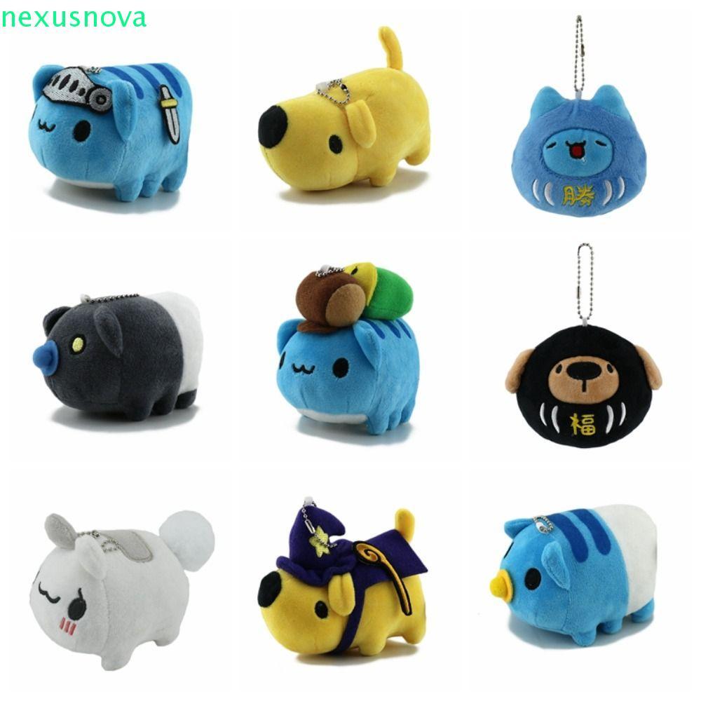 NEXUSNOVA Bugcat Capoo พวงกุญแจ,สีฟ้าแมวของเล่น PP ผ้าฝ้าย Bugcat จี้,น่ารักการ์ตูนกระเป๋า Charm หลา