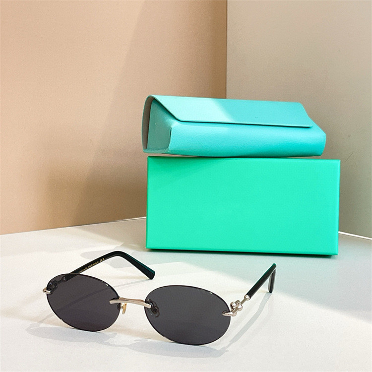 แว่นตากันแดด Dijia TF3104D สไตล์เรโทร.Frameless ทรงรูปไข่ ได้ใจคนดังบนXiaohongshu