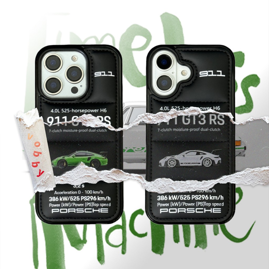 Hypercar Porsche 911 GT3 RSป้ายลงแจ็คเก็ตเคสโทรศัพท์แบบแข็งเหมาะสําหรับIPhone17 AIR 17PM 16P 16PM 16