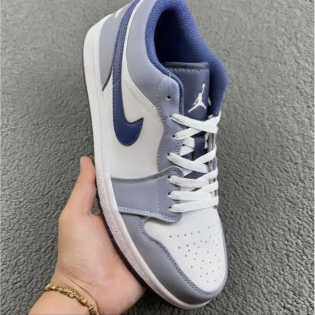 Nike Pure Original Version Full First Layer 1 Low Qiaoyi 1 Low-Top Navy Blue Brand New Flow Line ผลิ
