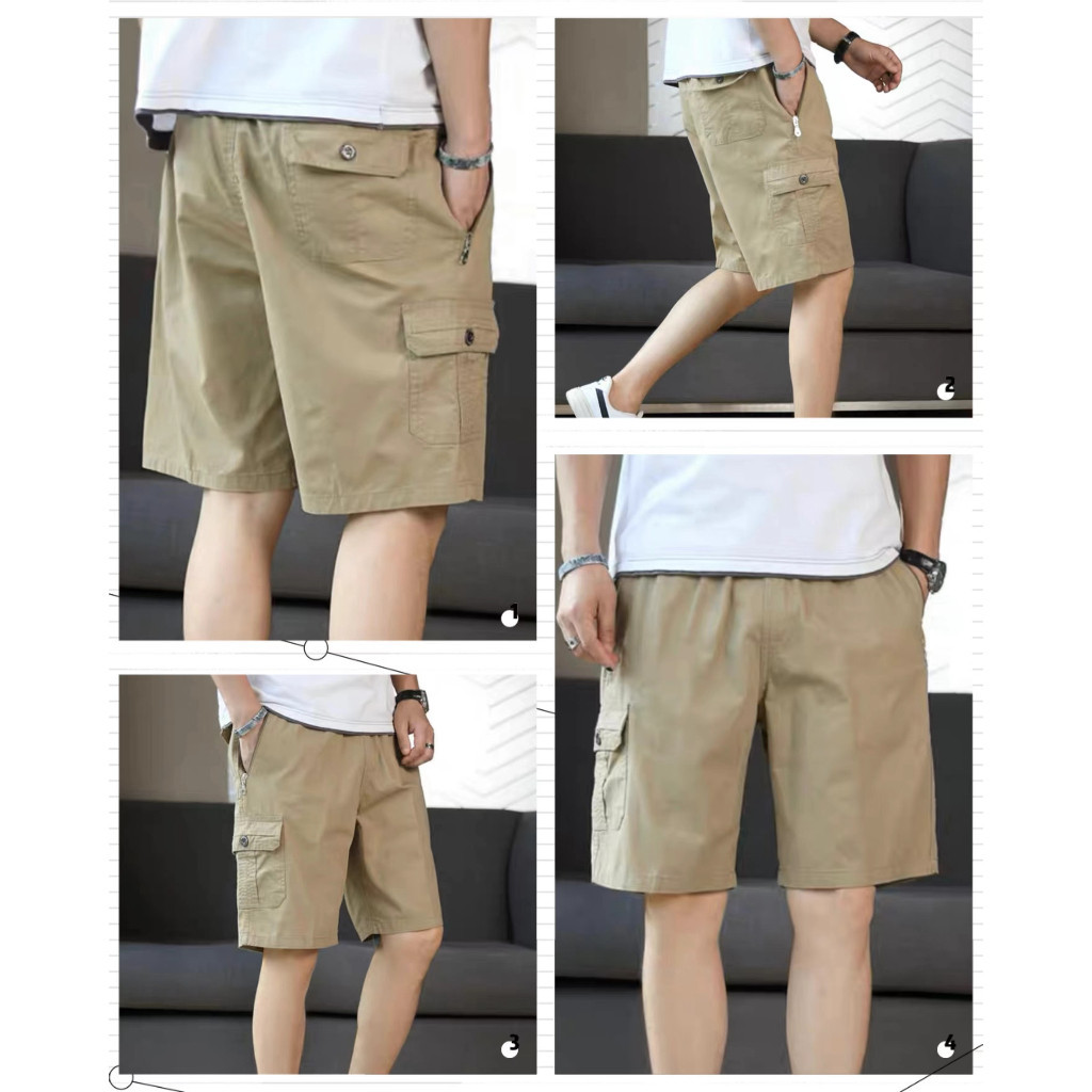 Chaistyle กางเกงขาสั้นวินเทจ ทรงหลวม สไตล์คาร์โก้ Street Cargo Pants