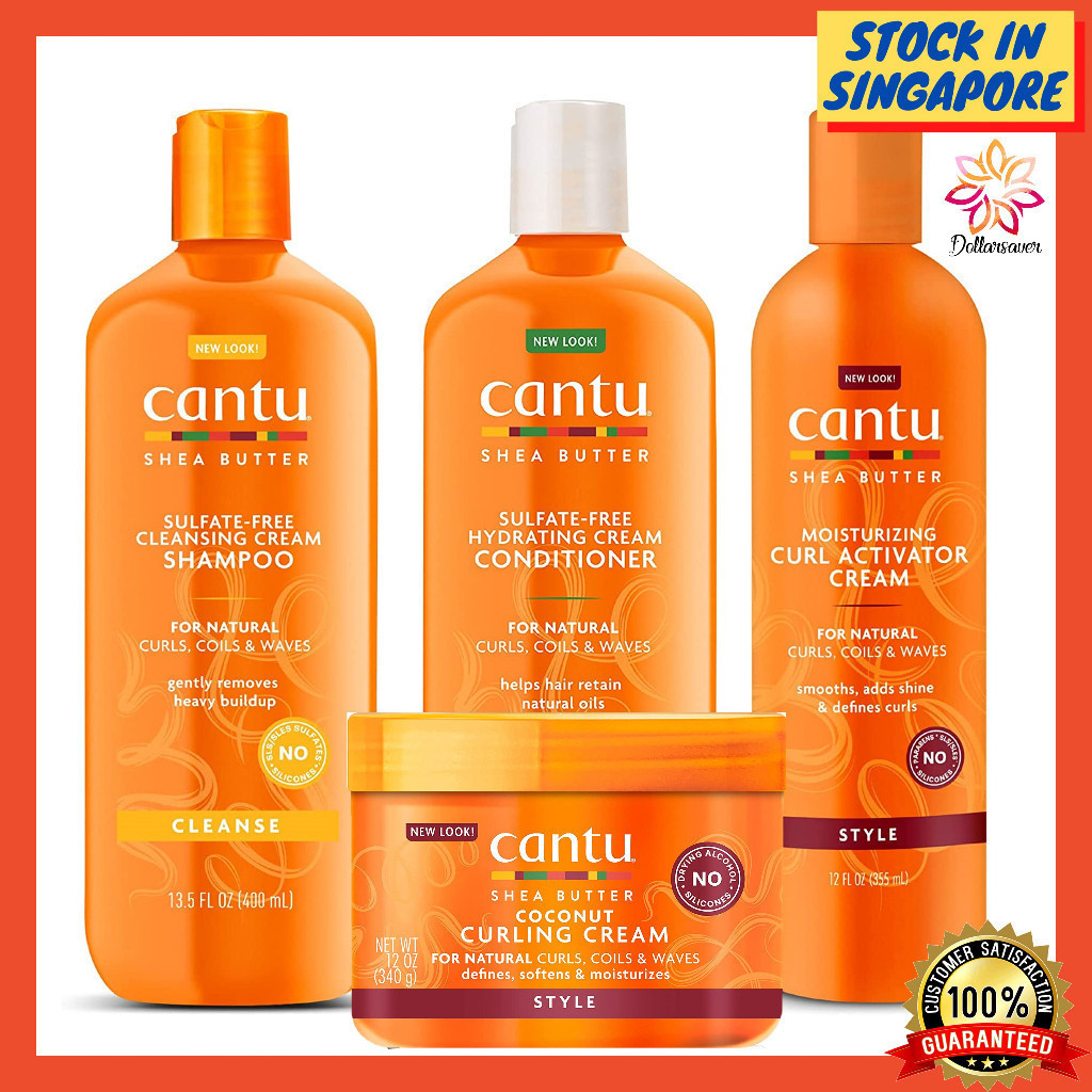Cantu Shea Butter Coconut Curling Cream / Comeback Curl 355ml / Hydrating Cream Conditioner 400ml