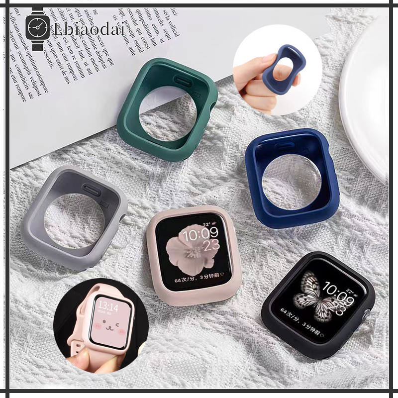 กรณียาง for Apple Watch Ultra/SE 3 2 Series 11 10 9 8 7 6 5 ปกป้องกันหน้าจอซิลิโคน for Iwatch 49 45 41 44 46 40 42 38มม