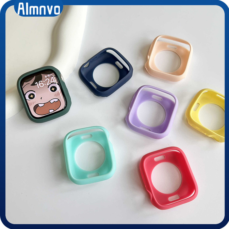 ป้องกัน Gores ซิลิโคนอ่อนฝาครอบคล for Apple Watch SE Ultra 3 2 Iwatch Series 11 10 9 8 7 6 5 4 49 46 42 45 44 40 41 38mm