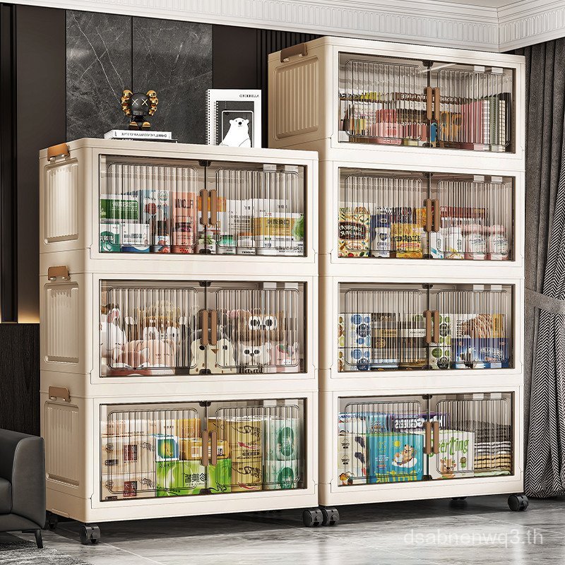 Foldable Storage Cabinet, Dust-Proof and Transparent Storage Cabinet. Plastic Storage Cabinet Multi-