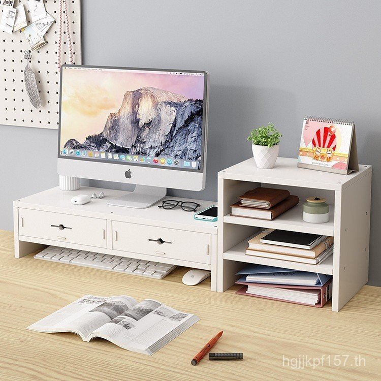 คีย์บอร์ด ขาตั้งเดสก์ท็อปถาดเก็บ ขาตั้งหน้าจอ ฐานคอมพิวเตอร์ Tidy-up ชั้นวางเพิ่มความสูง อุปกรณ์แสดง