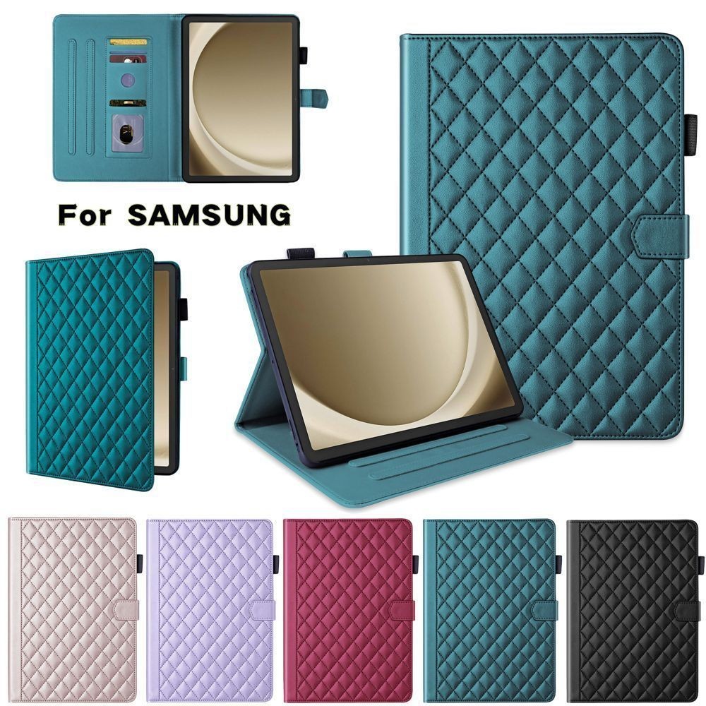 เคสฝาพับ สําหรับ Samsung Galaxy Tab A11 Plus A11+5G 11นิ้ว SM-X230 X236B กรณี A11 8.7นิ้ว SM-X130 X133 X135N แท็บเล็ตปลอกขาตั้งแฟชั่นเพชรหนังการ์ดซิลิโคนกันกระแทกพลิก Case