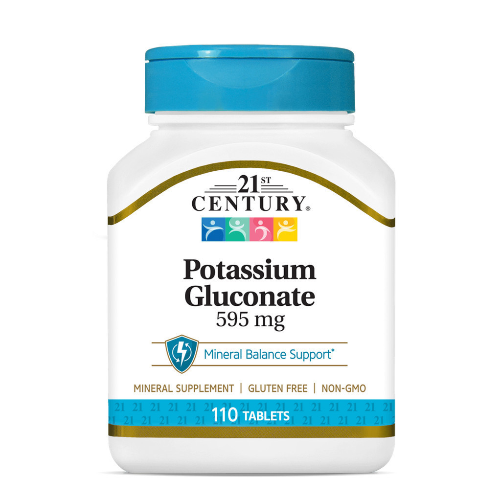 21st Century Potassium Gluconate 595 mg. (110Tablets) โพแทสเซียม