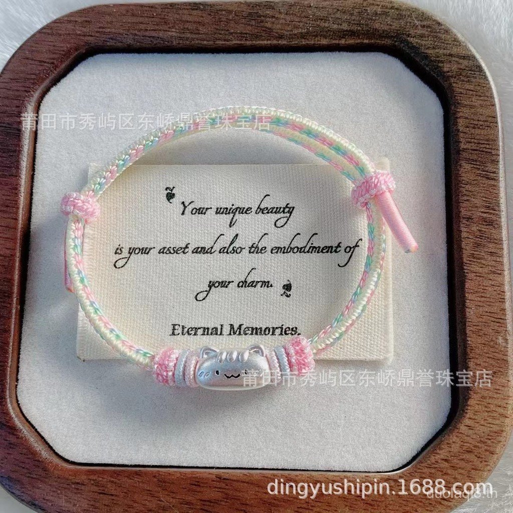 เครื่องประดับเงินแท้ 999 ออกแบบเหมือนตัวละครขนมปังและเค้ก งานฝีมือมืออาชีพ