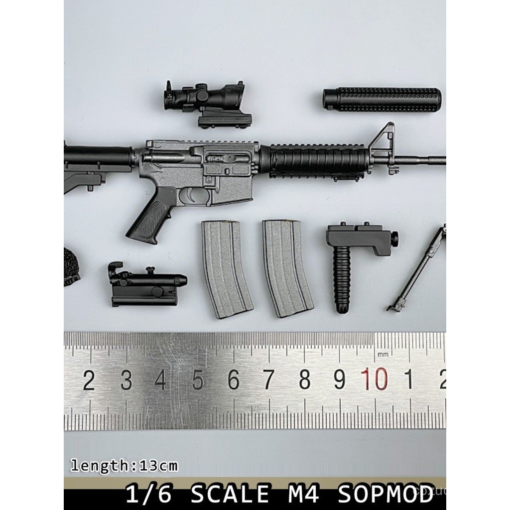 ทหาร Hand-Made 1/6 รุ่น M4 M16 XM177 M4A1 M4SOPMOD MK12 US Army Assault Rifle