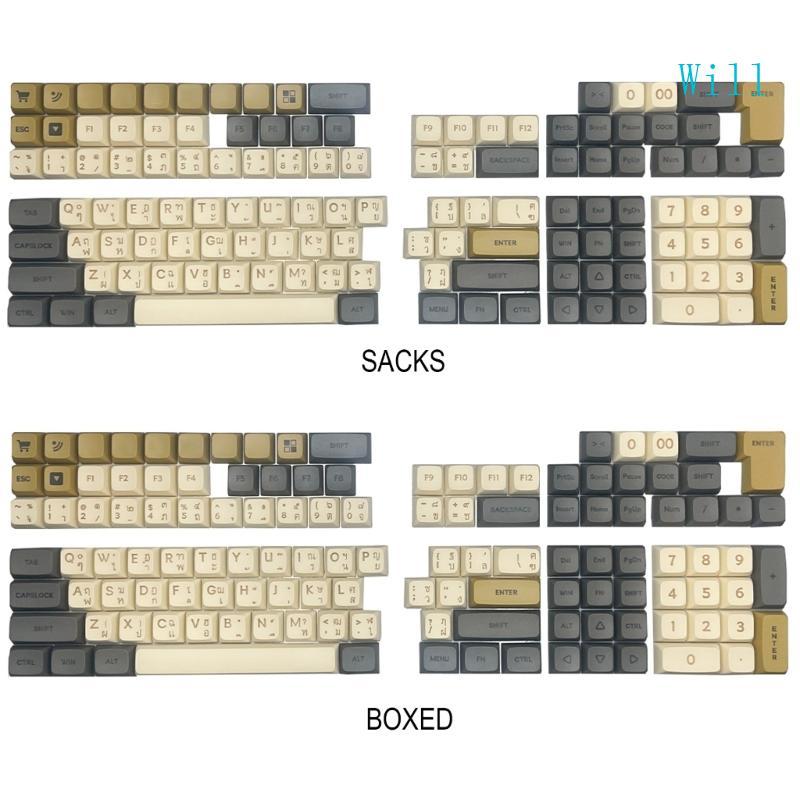 Will Thai Keycaps XDA Keycaps คุณภาพ PBT Keycaps มีเสน่ห์ไทย Keycaps สําหรับ Typists Dye-Sublimation