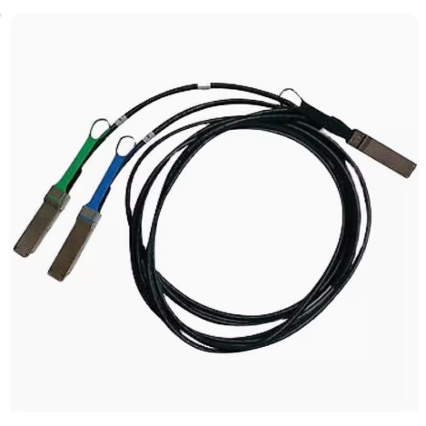 Original Mellanox QSFP28 100G ถึง 2x50G Y สายเคเบิลเชื่อมต่อสายเคเบิล 2.5 ม.