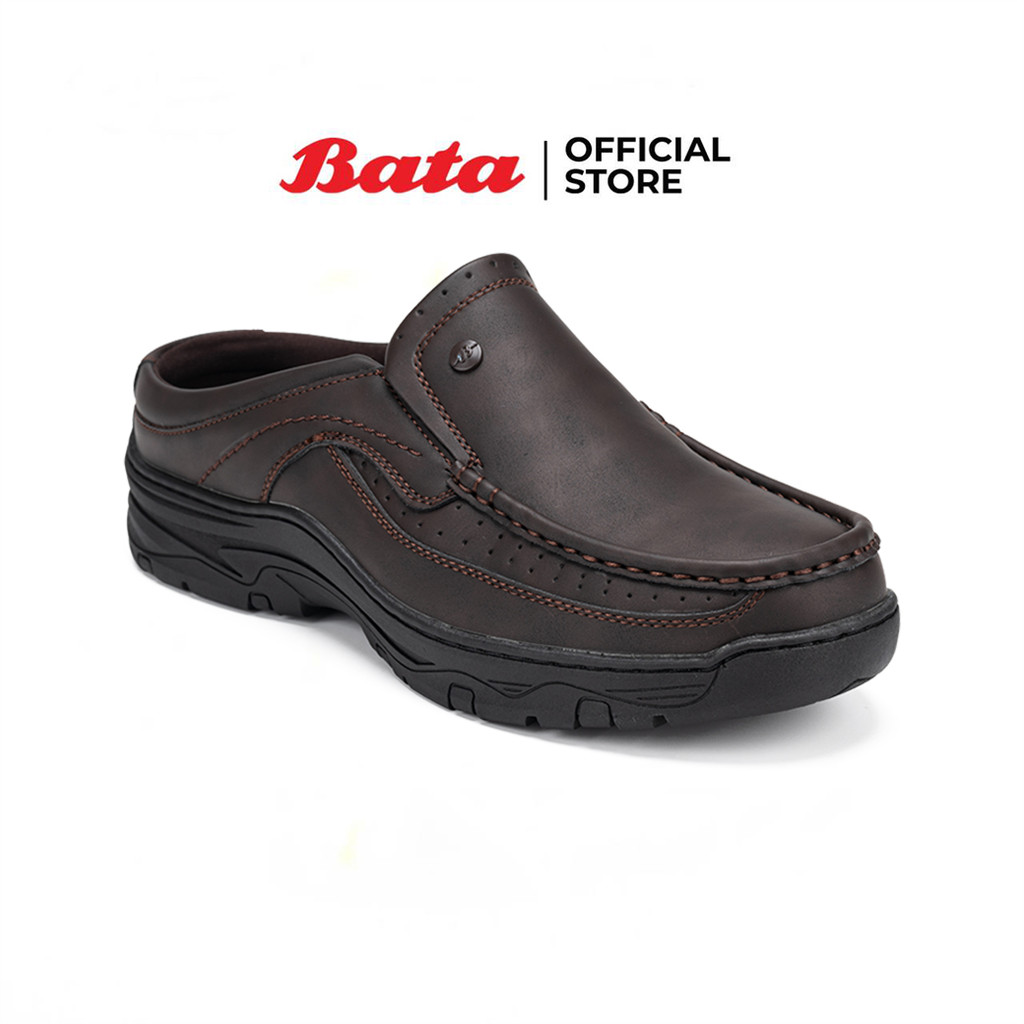 Bata บาจา รองเท้าเปิดส้น แบบสวม สำหรับผู้ชาย รุ่น SMFH2024-97 สีน้ำตาลเข้ม 8314187 สีโอลีฟ 8317187