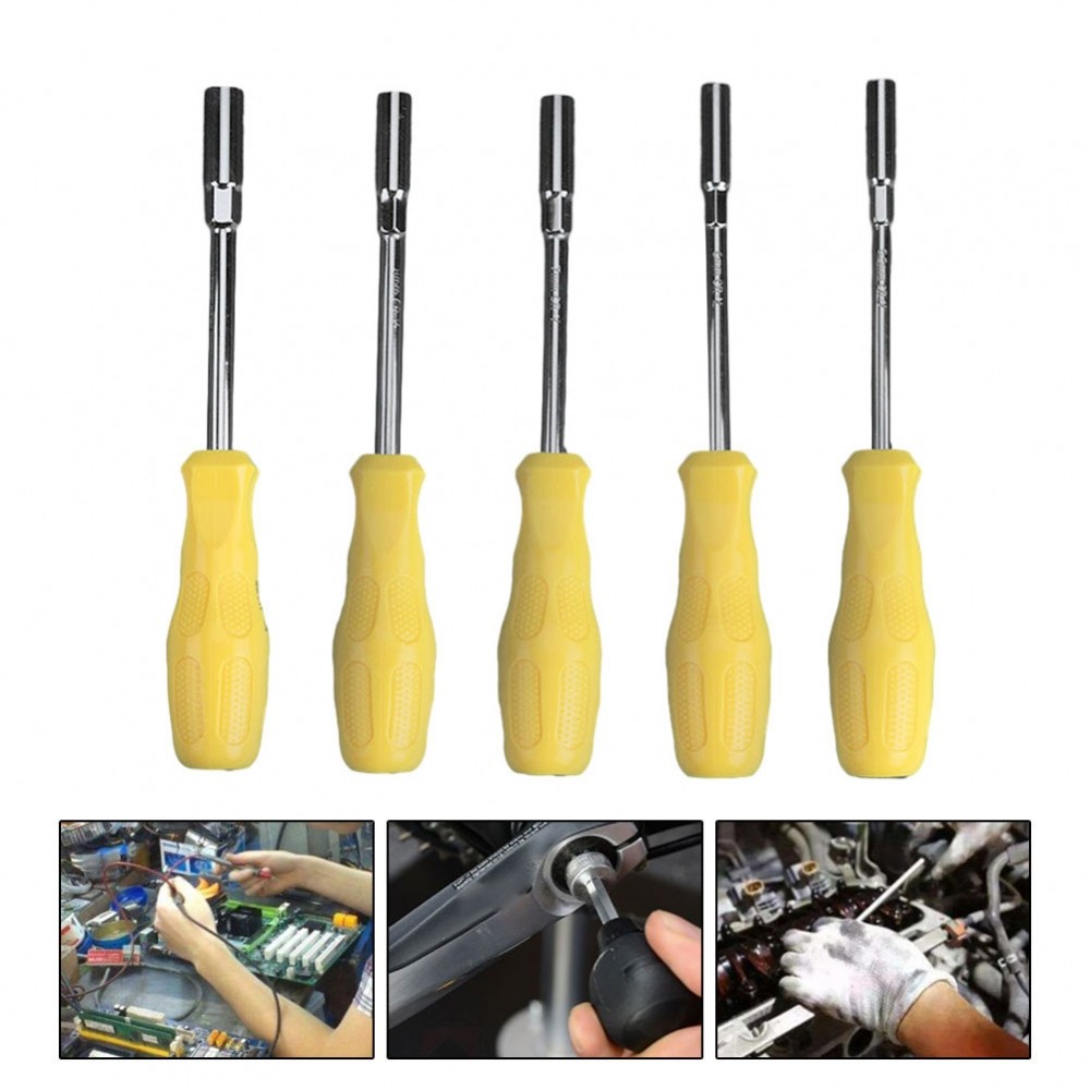 Professional Hex Socket Screwdriver Set Yellow and Silver Color Options