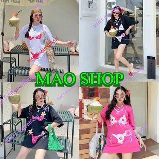 COD✅ (จัดส่งในกรุงเทพฯ) MAO Shop เสื้อยืดแฟชั่น พิมพ์ลายบิกินี่ ผ้าคอตตอนใส่สบาย🌴พร้อมส่ง🌴