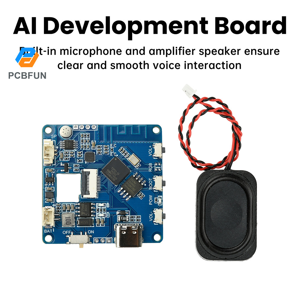 Pcbfun ESP32-AI โมดูลแชทด้วยเสียง WIFI ผู้ช่วยเสียงอัจฉริยะรองรับ Ai/Deepseek/Qwen รุ่น Type C