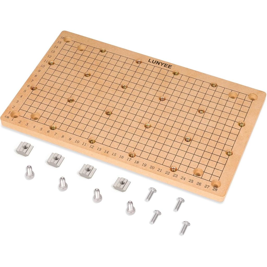 LUNYEE CNC MDF Spoilboard สําหรับเครื่องเราเตอร์ CNC 3018, เข้ากันได้กับ 3018 Pro Ultra และ 3018 PRO