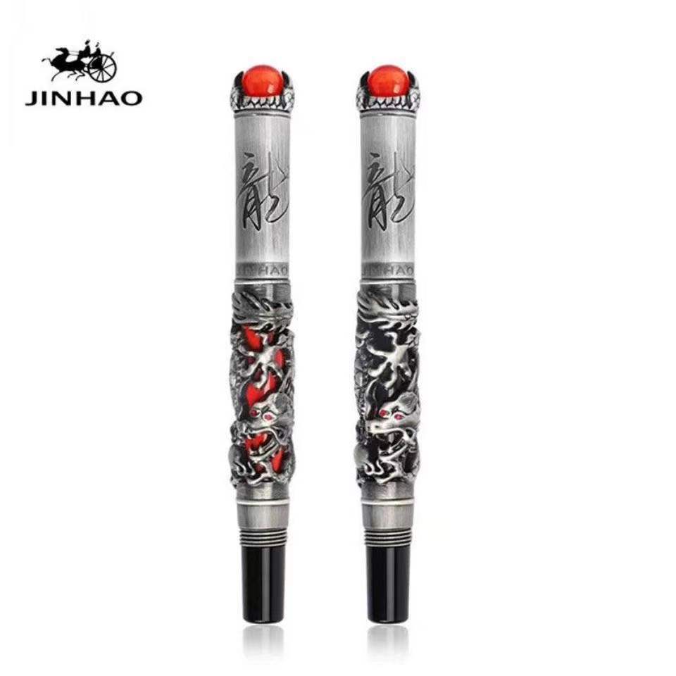 ️ jinhao jinhao jinhao ใหม่ Dragon King เล่น Ball ปากกา Retro High-End สไตล์จีนแบบดั้งเดิม Office Co
