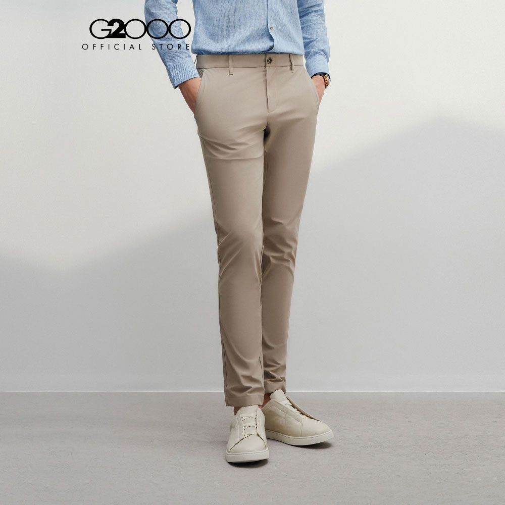 G2000 กางเกงขายาวแบบลำลองสำหรับผู้ชาย ทรง Extra Slim Fit รุ่น 4616299512 BEIGE