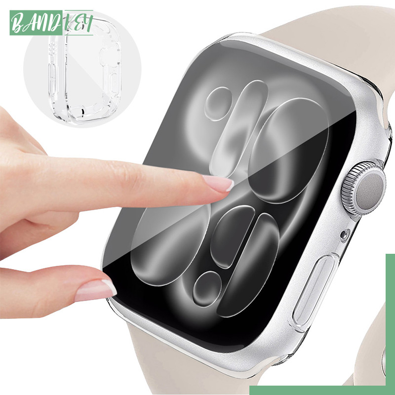 กระจกนิรภัย อุปกรณ์ปกป้องหน้าจอ PC / TPU กรณี for Apple Watch Series 11 10 9 8 7 Ultra SE 3 2 Iwatch 49 45 46 42 44mm